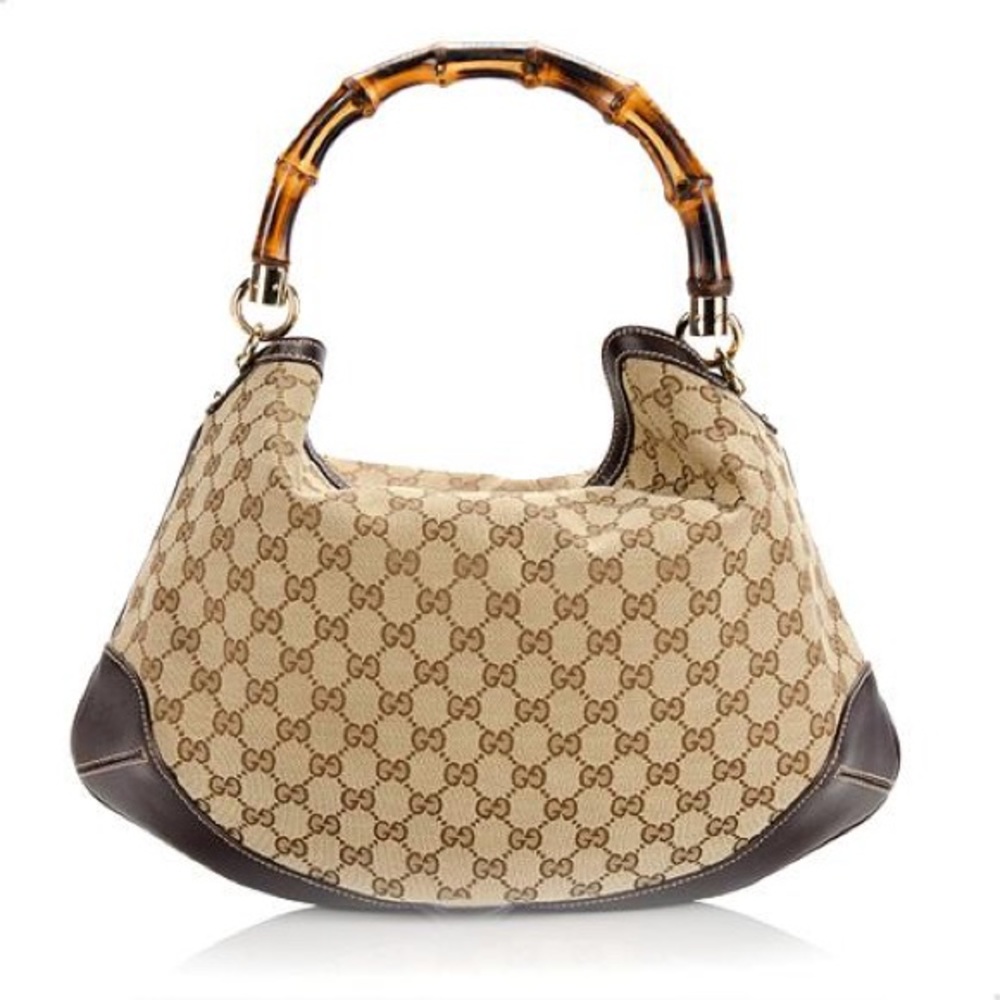 Gucci Monogram Bamboo Shoulder Bag